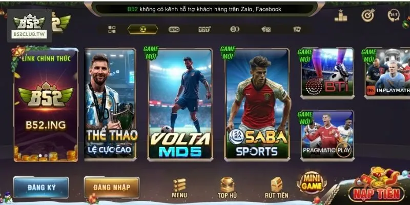 Danh sách các bộ môn thể thao được yêu thích tại B52